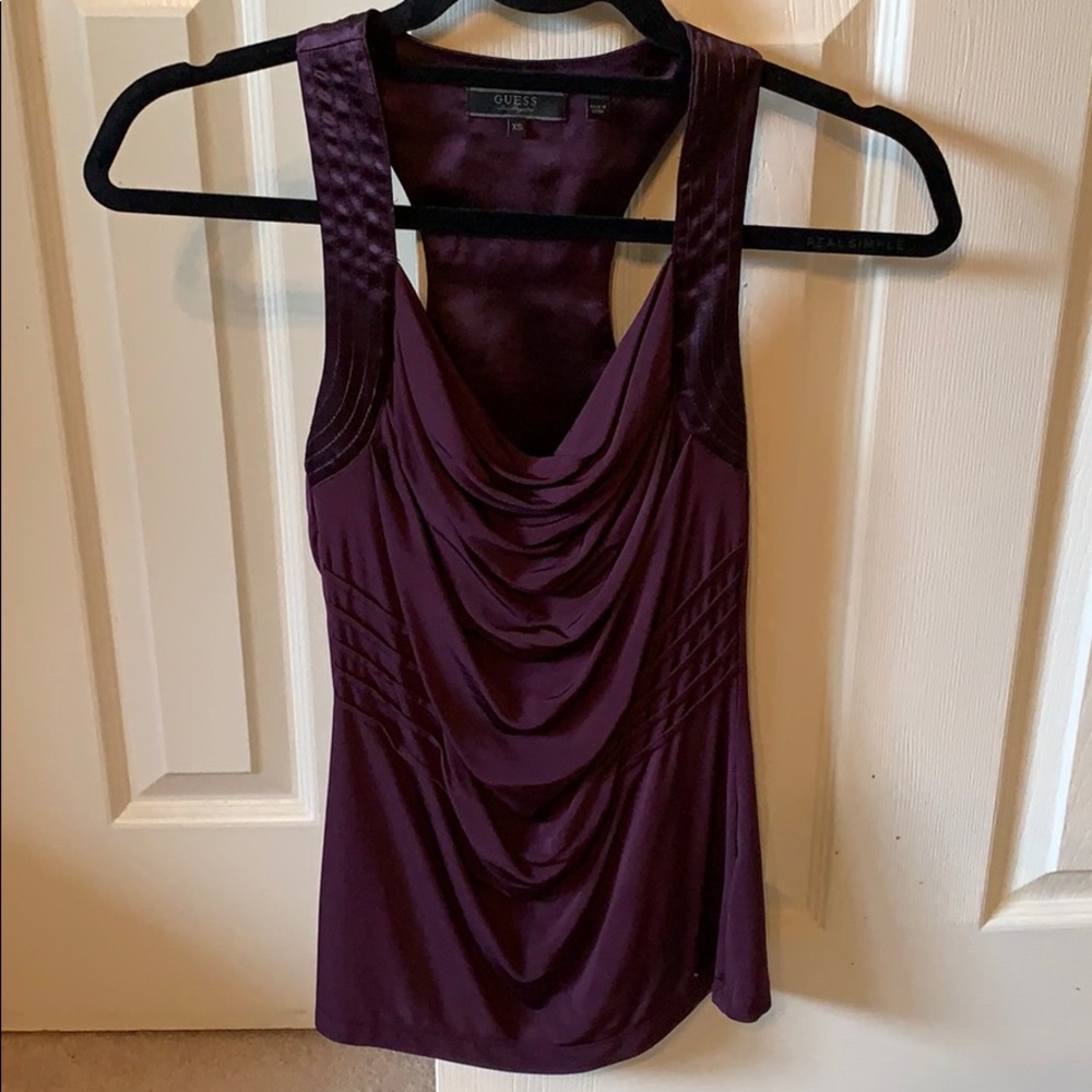 Purple silk dressy top